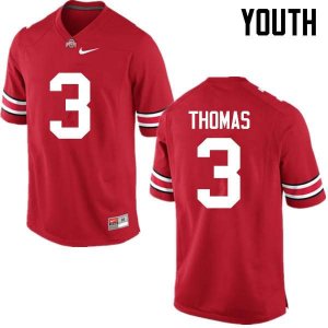Youth Ohio State Buckeyes #3 Michael Thomas Red Nike NCAA College Football Jersey Version ZHG5344XS
